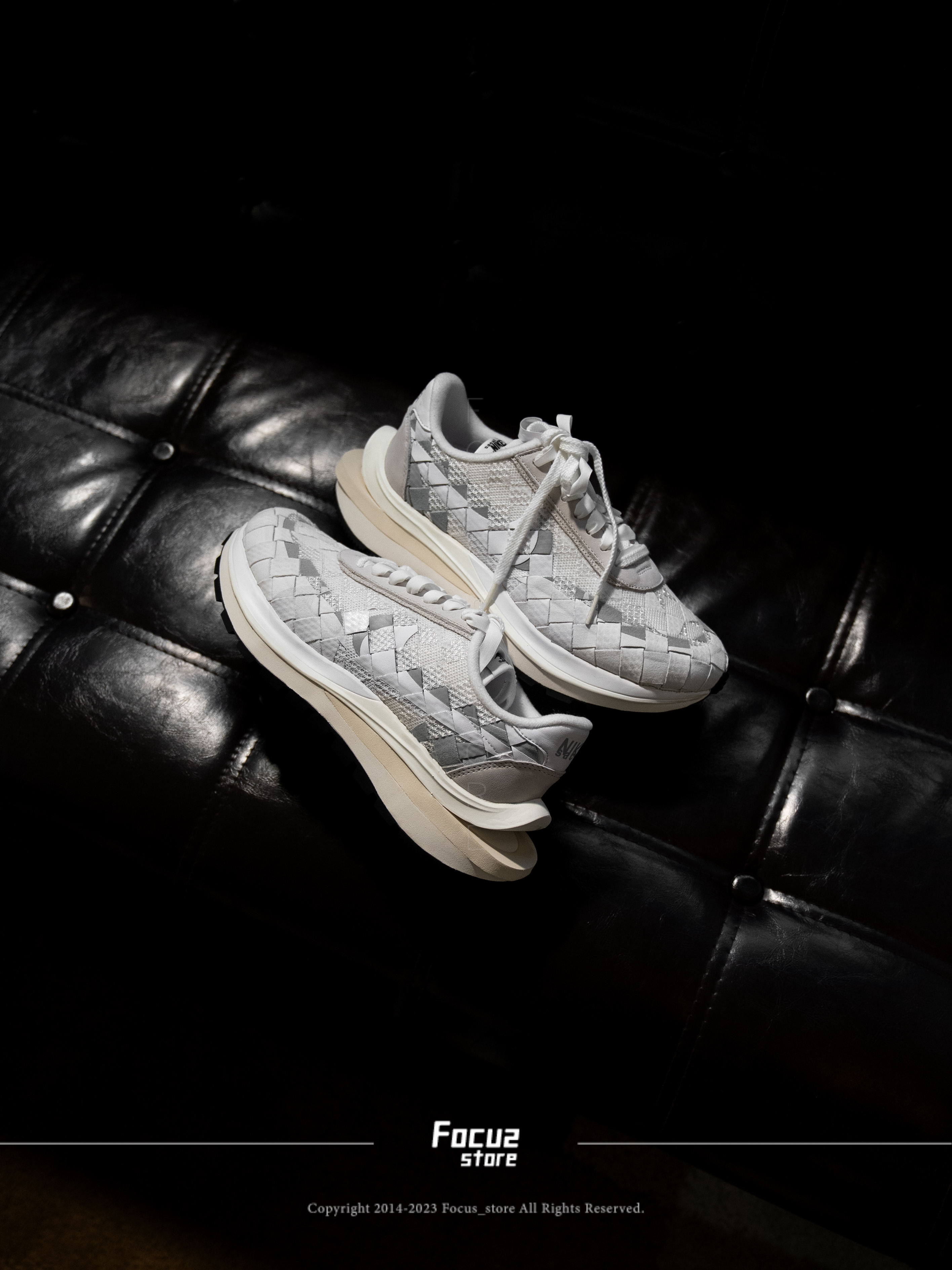 【Focus Store】預購 Jean Paul Gaultier x sacai x Nike Vaporwaffle Woven "White" 編織格紋 白色 DR5209-100
