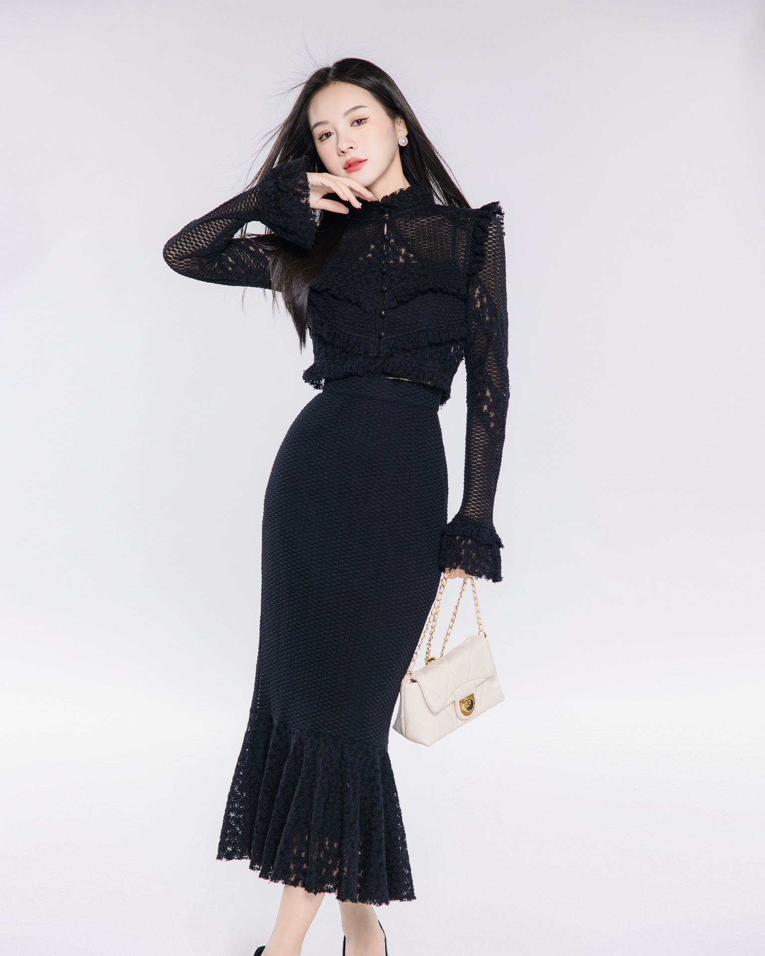 造型蕾絲 魚尾套裝(3件組)