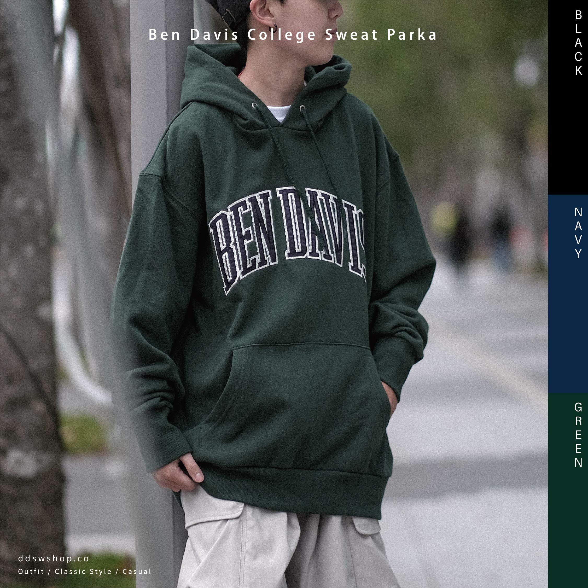 Ben Davis 帽踢 COLLEGE SWEAT PARKA 刺繍 大字LOGO