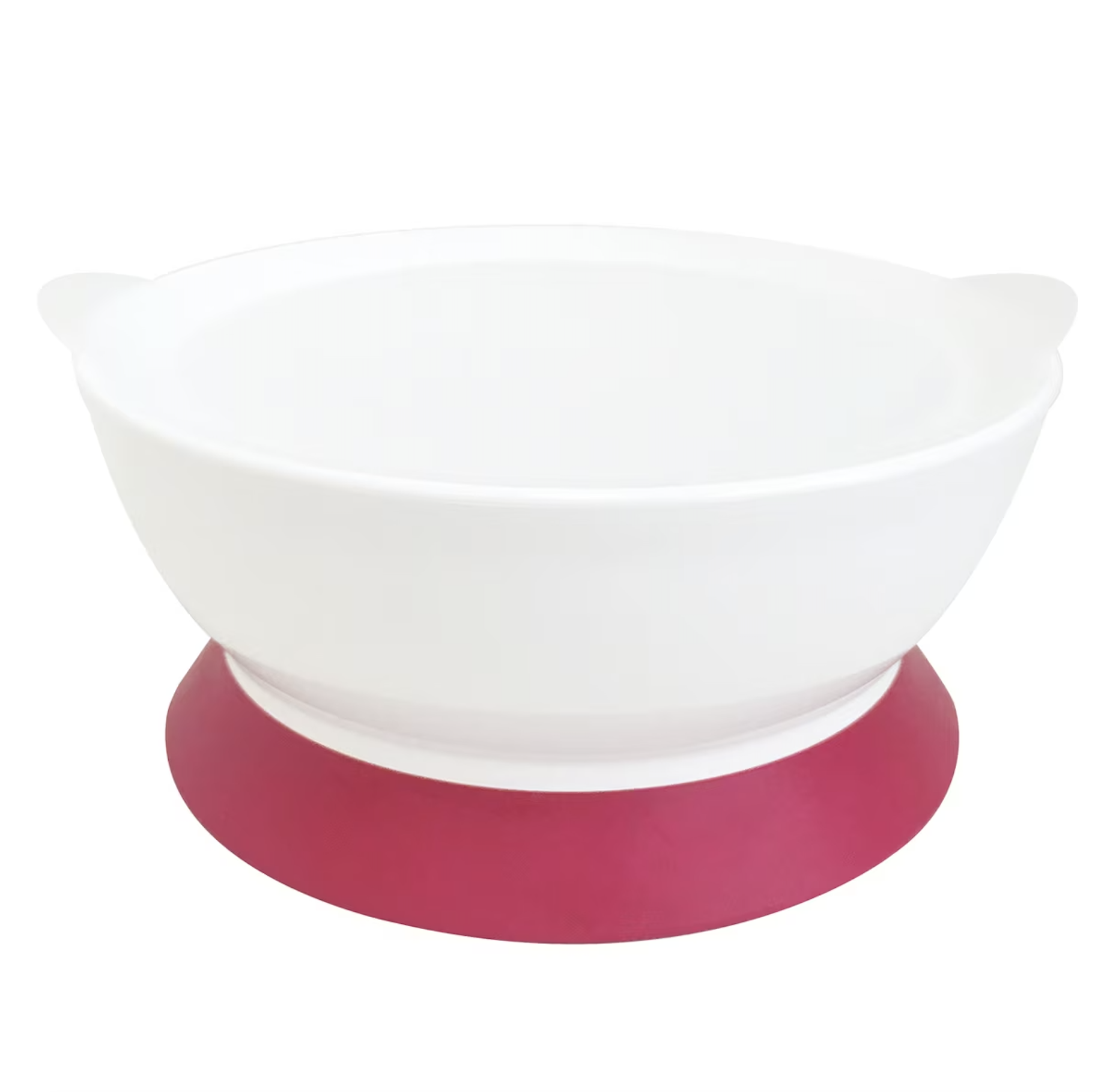 美國 Calibowl 12oz 防漏防滑幼兒學習吸盤碗連蓋 桃紅色