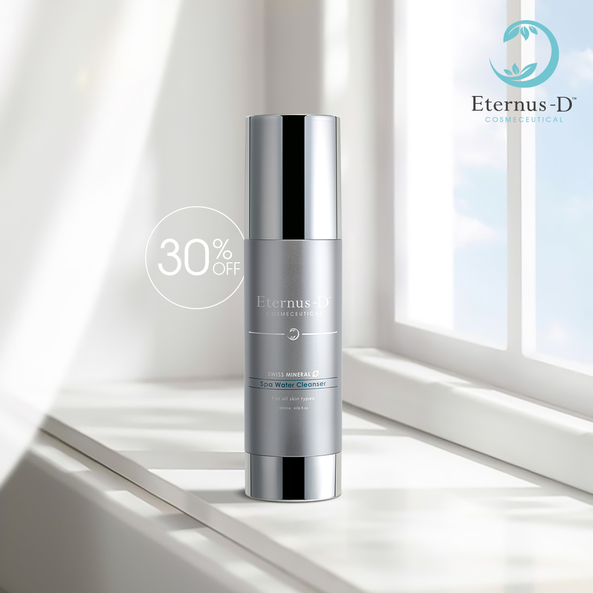 ETERNUS-D  Swiss Mineral Spa Water Cleanser 瑞士礦物溫泉潔面液 120ML