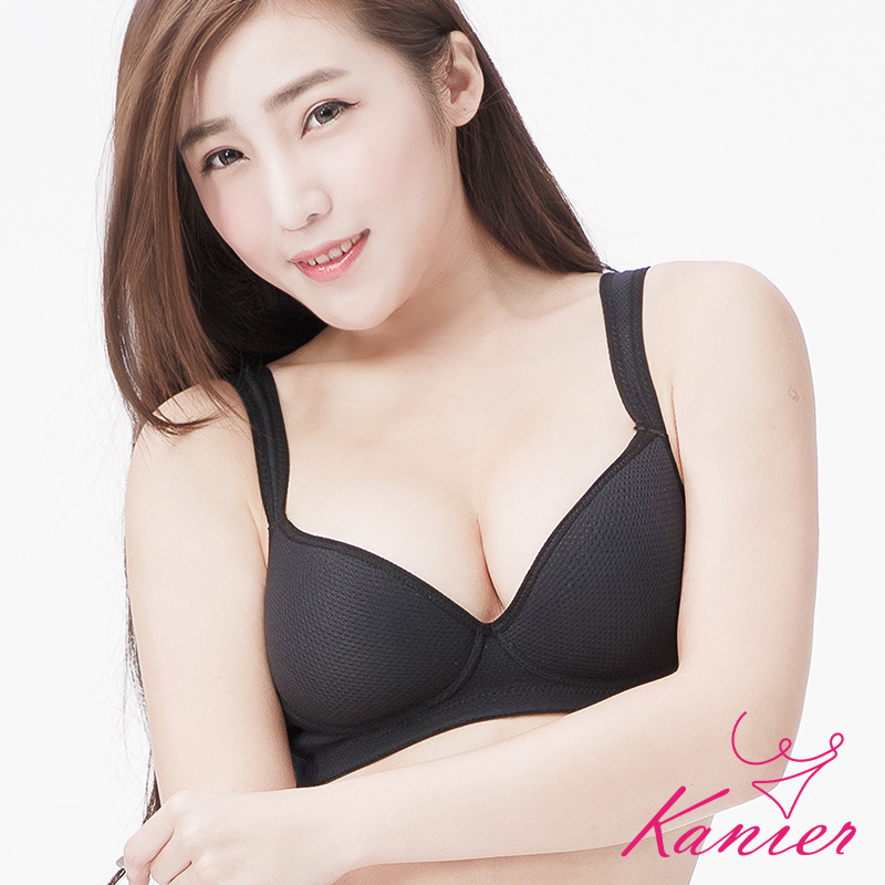 【Kanier卡妮兒】舒適透氣無鋼圈內衣【2766 黑色 -B / C罩杯】