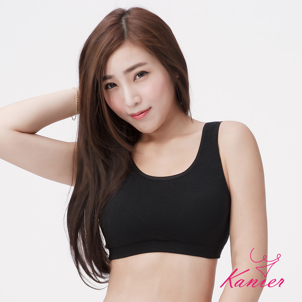 【Kanier卡妮兒】簡約輕著涼感有機棉 運動內衣【1210 黑色 -M / L / XL / Q_XXL】