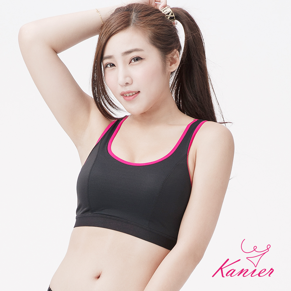 【Kanier卡妮兒】3M吸溼排汗布挖背後扣運動內衣【2593 黑色 -AB罩杯 M / L / XL / XXL(Q) | CD罩杯 M / L / XL / XXL(Q) / XXXL(EQ)】