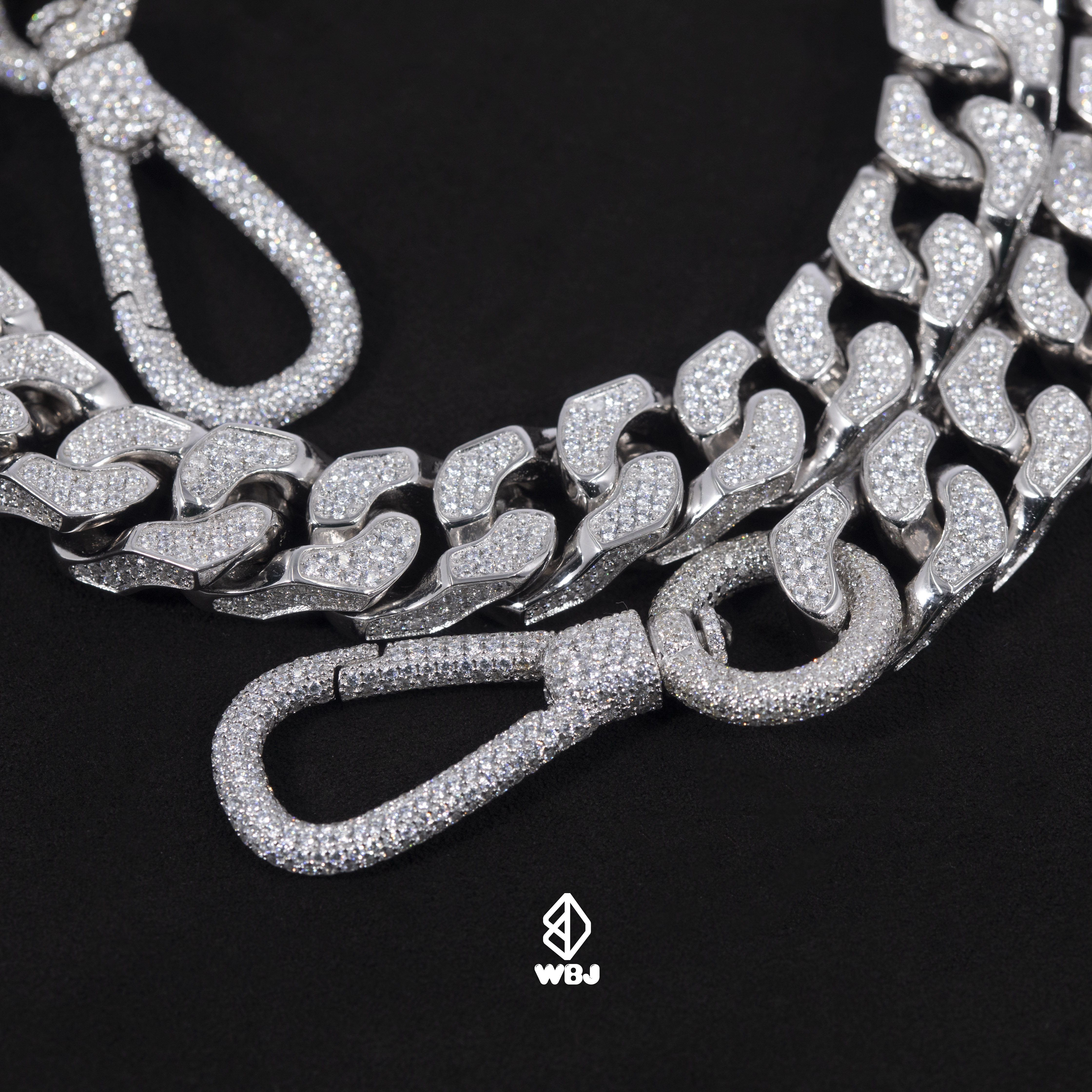 （客製化款式）13mm 四面滿鑲古巴褲鍊