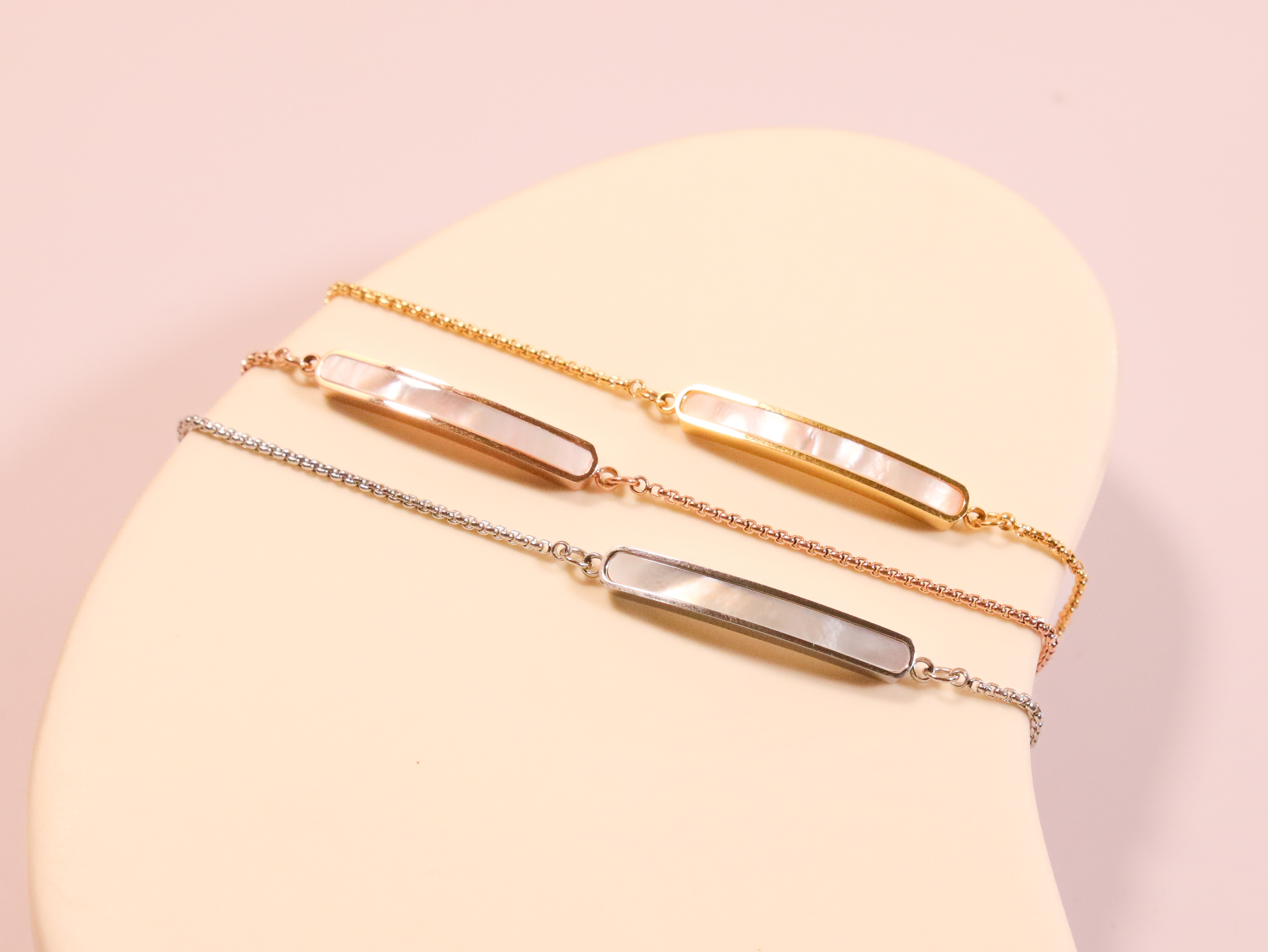 波光・醫療鋼伸縮手鍊