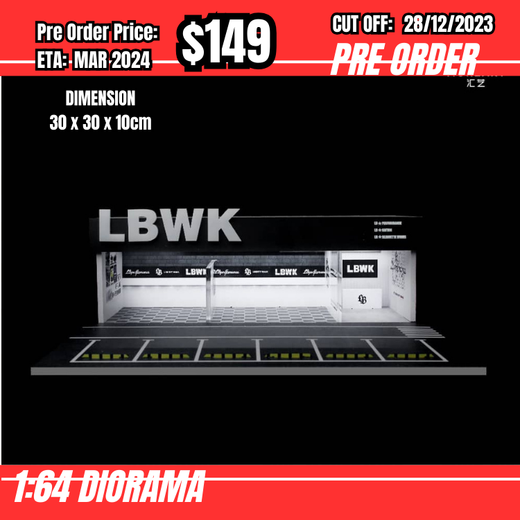 PO-$149 * Moreart * 1:64 Garage Scene - LBWK [OD21/12]