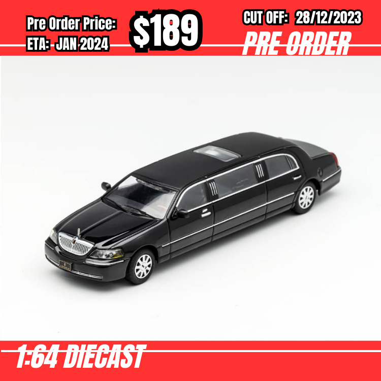 PO-$189 * GCD * 1:64 Town Car Limousine Black [OD21/12]