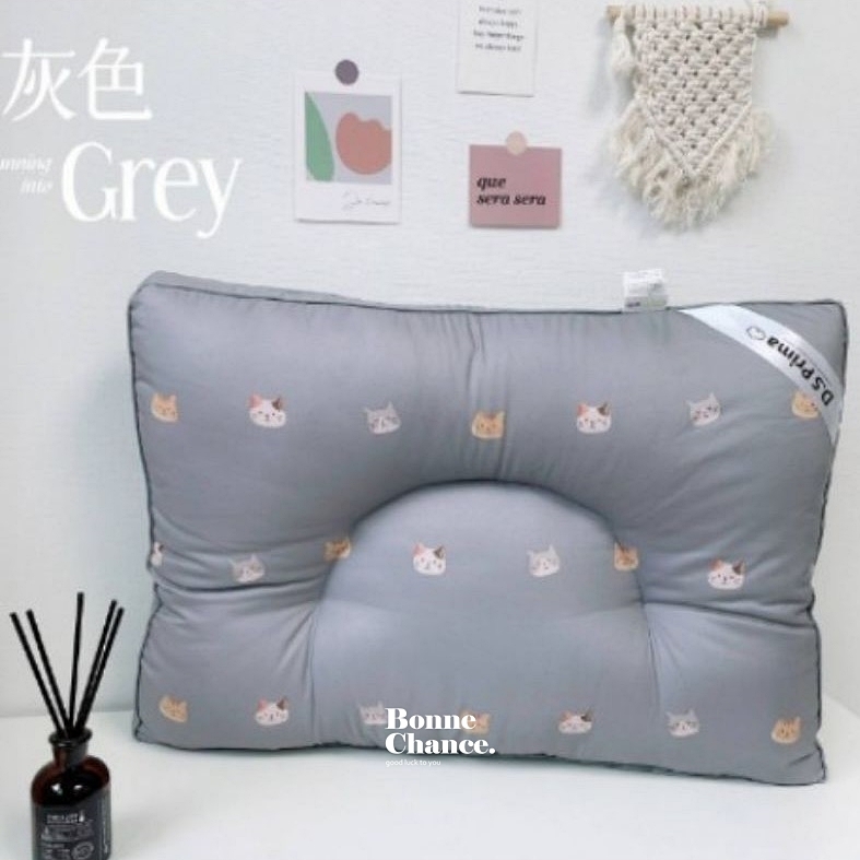 韓國D.S Prima神奇3秒睡枕頭 韓國三秒睡舒眠枕頭小貓款 超纖細纖維舒眠彈力枕 兩色