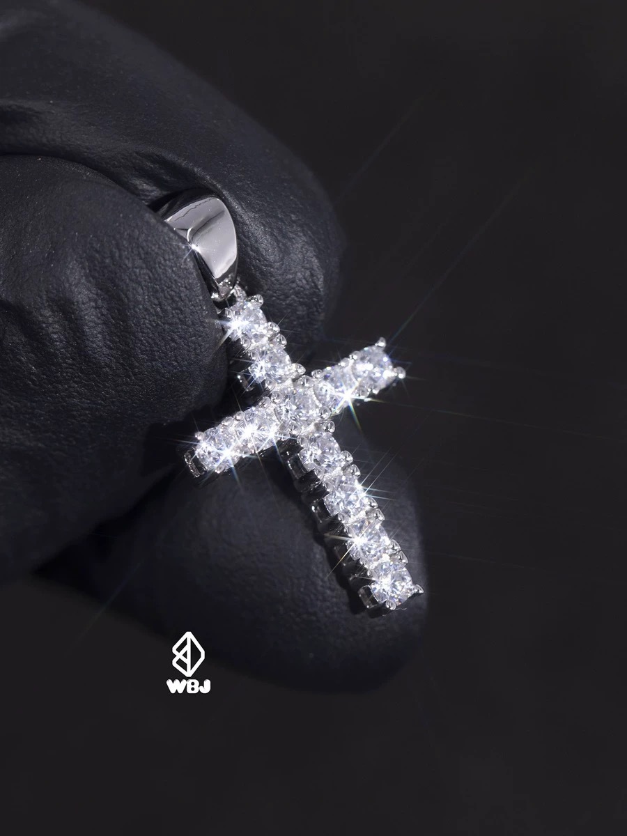 迷你吊墜｜滿鑲十字架項鍊