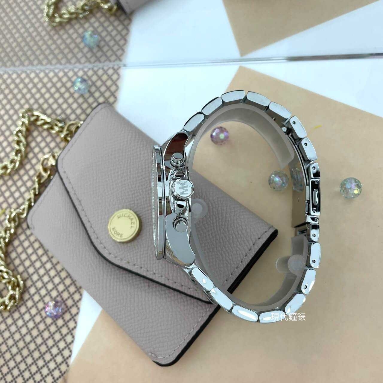 【MICHAEL KORS】閃耀三眼計時晶鑽腕錶 MK7429 42mm 現代鐘錶