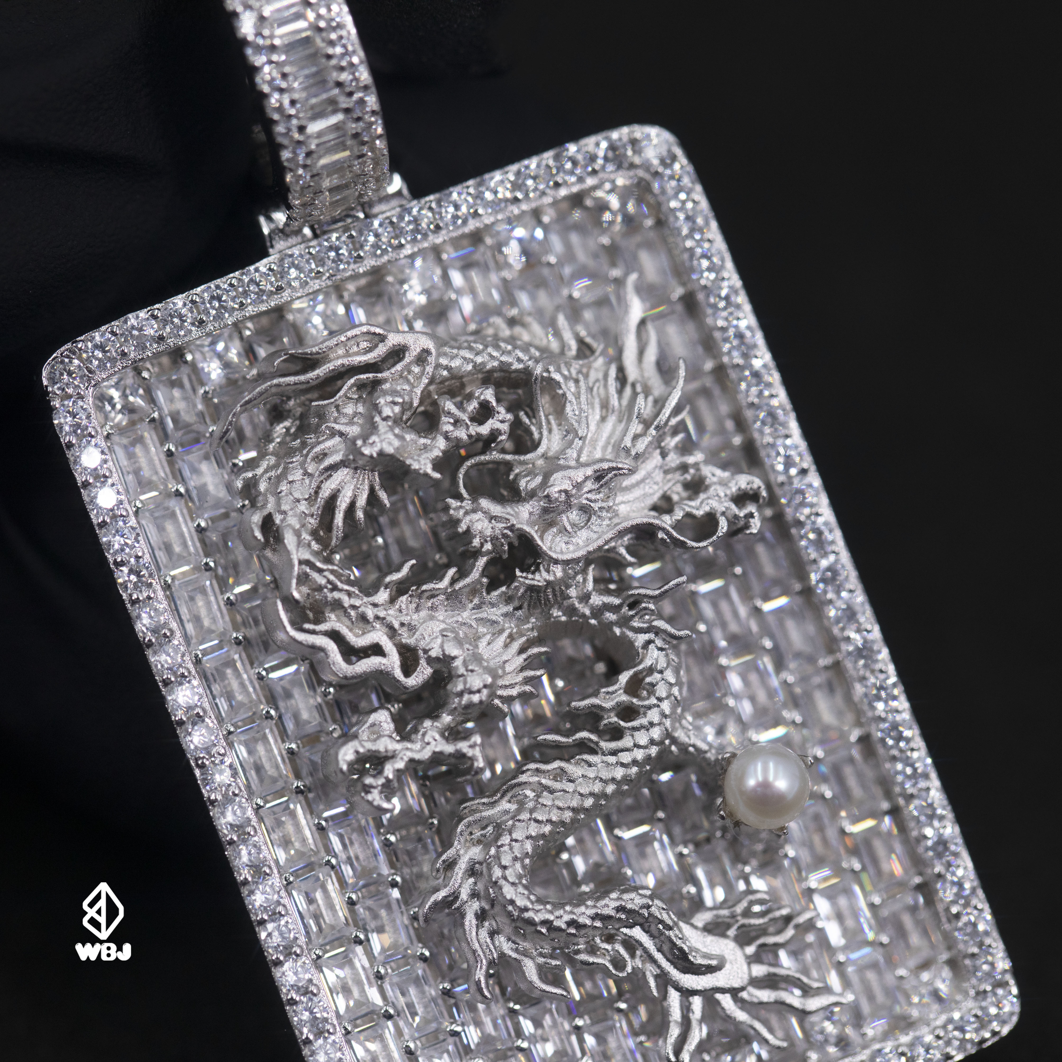 微雕龍爪珍珠項鍊