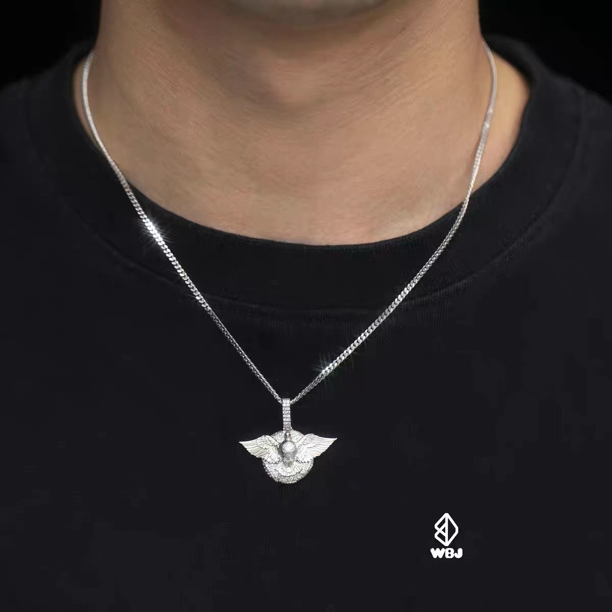 和平鴿微雕項鍊