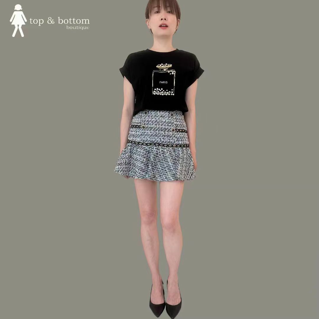 TWEED MERMAID SHORT SKIRT