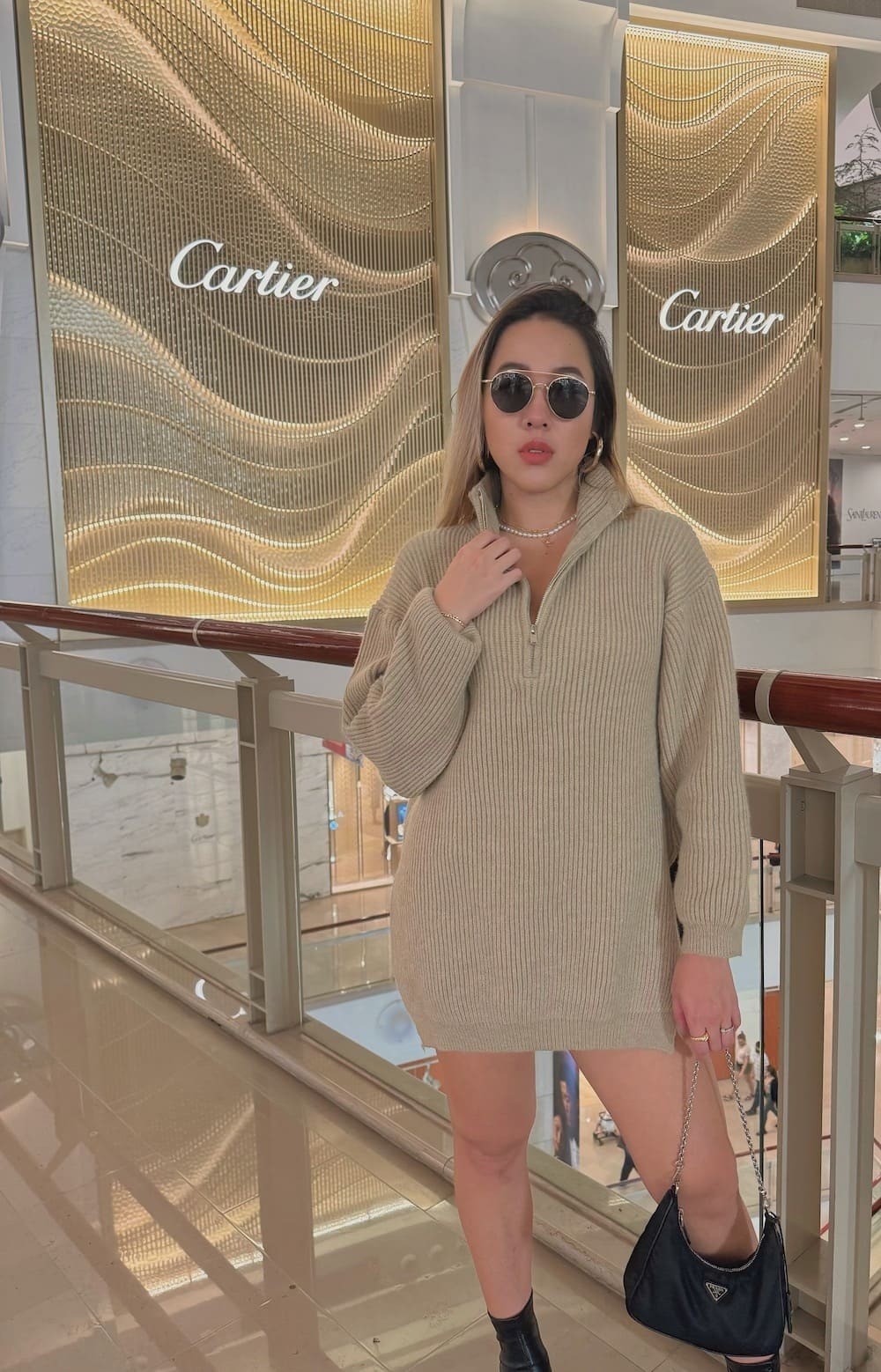 美式復古卡其針織衣