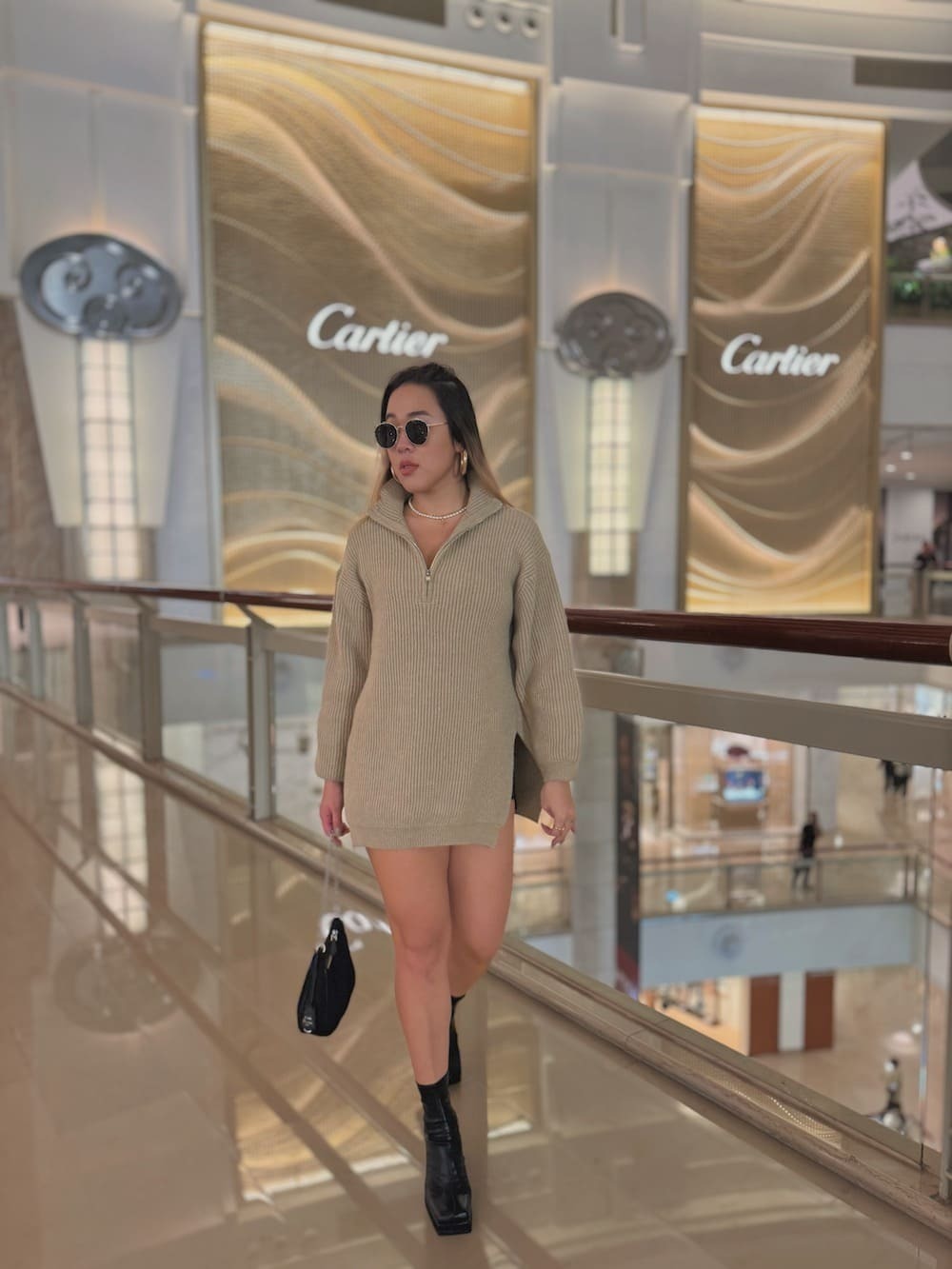 美式復古卡其針織衣