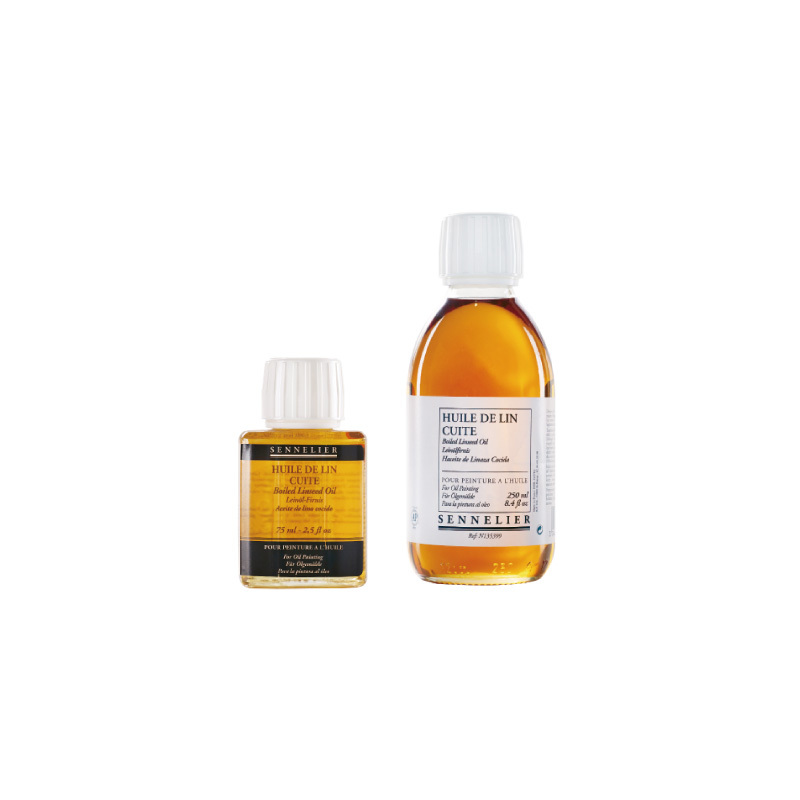 法國 SENNELIER 申內利爾 熟煉亞麻仁油 75ml 250ml