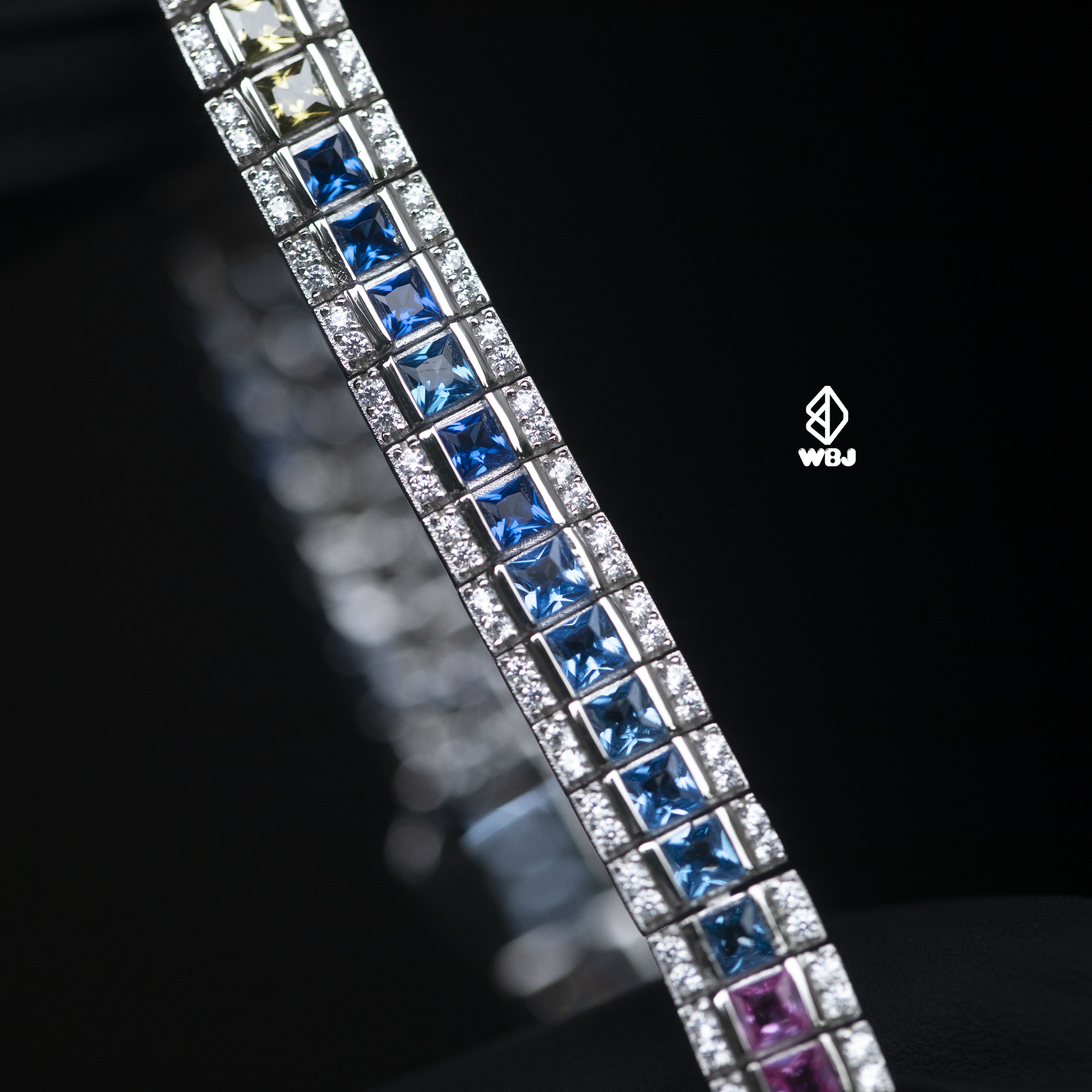 7mm 彩虹漸變手鍊