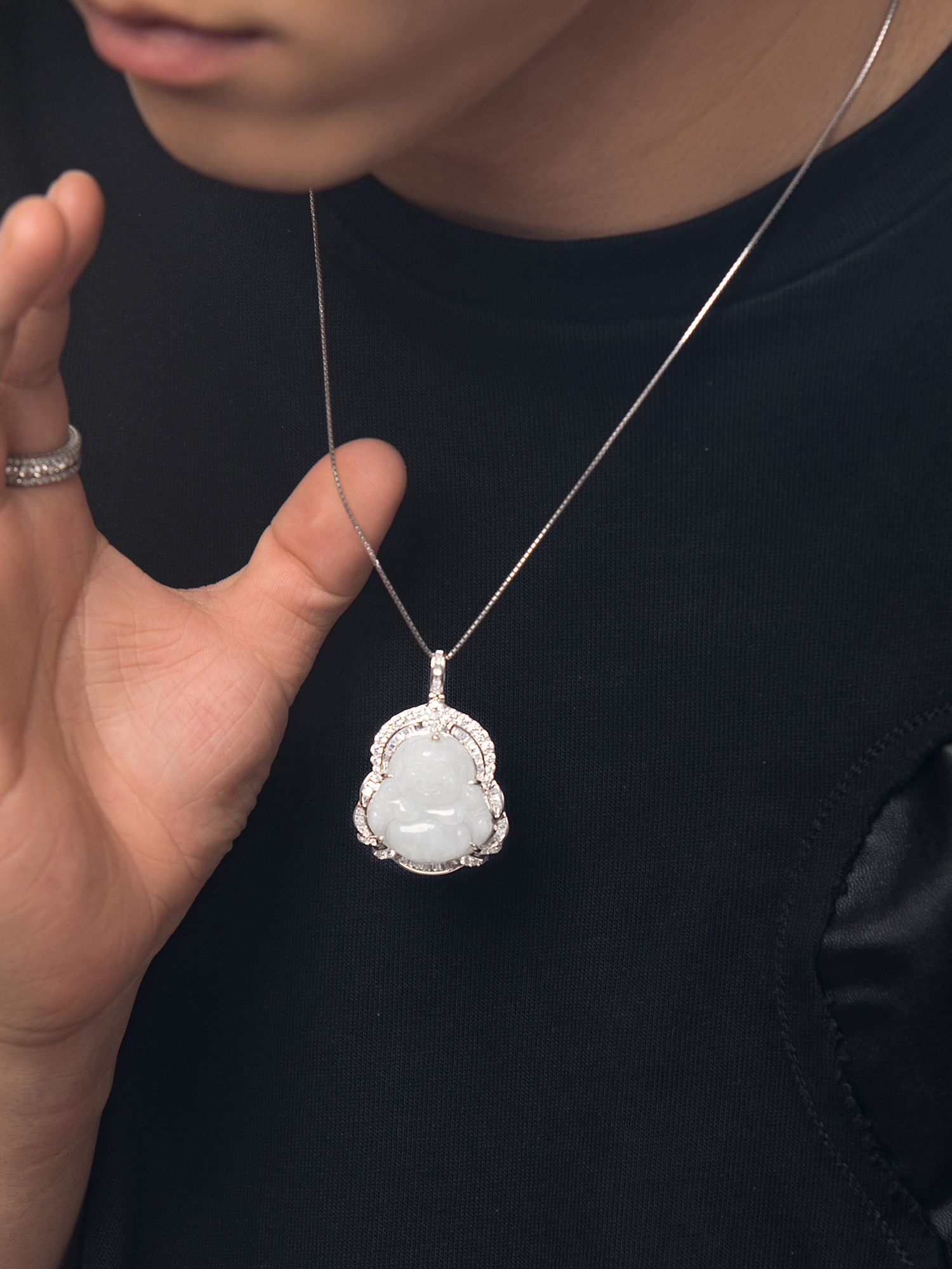 翡翠彌勒佛項鍊