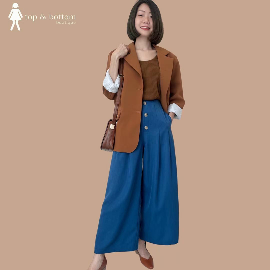 HIGH WAISTED BUTTON CULOTTES
