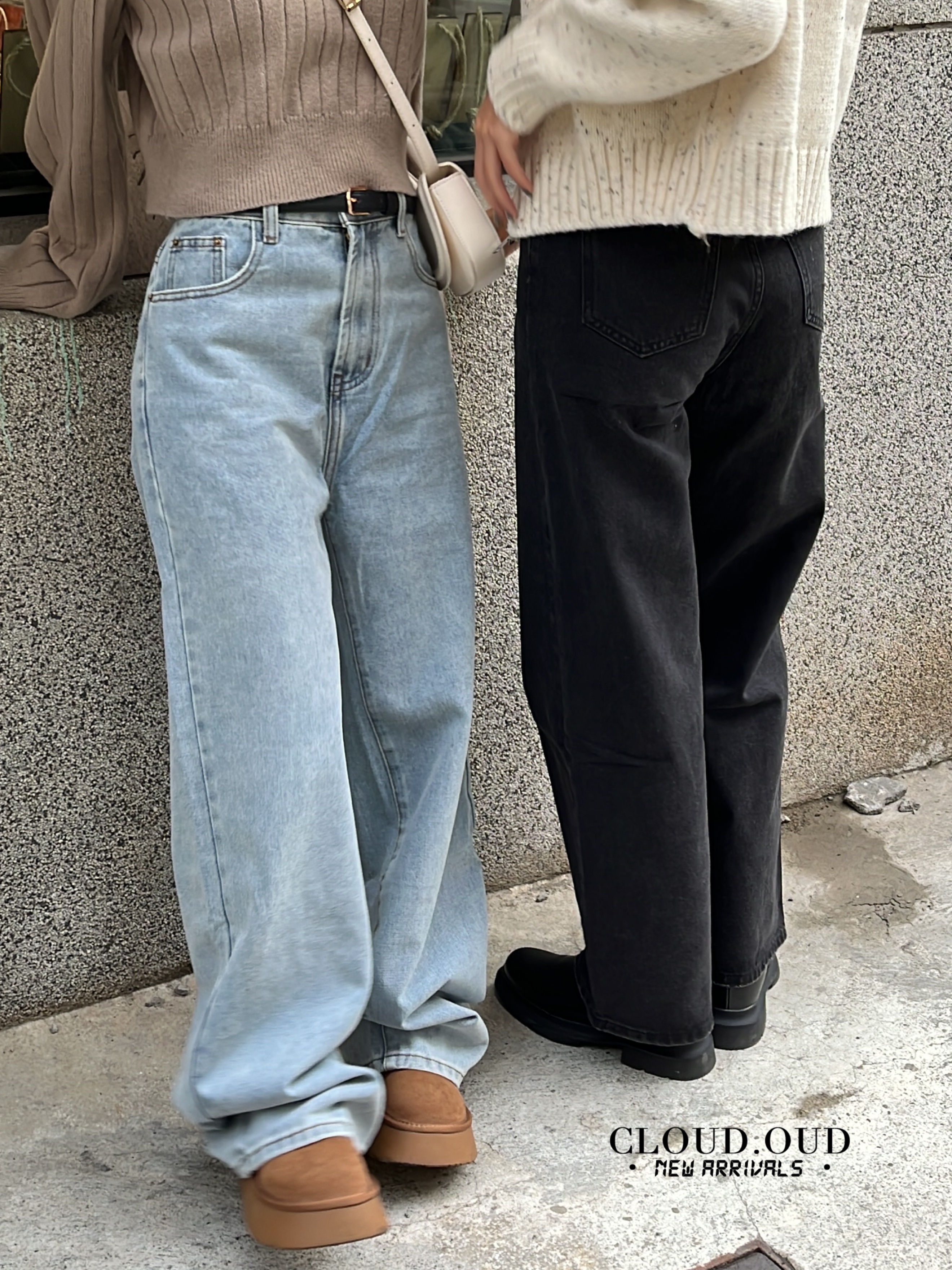 1681723 直筒寬褲（黑）