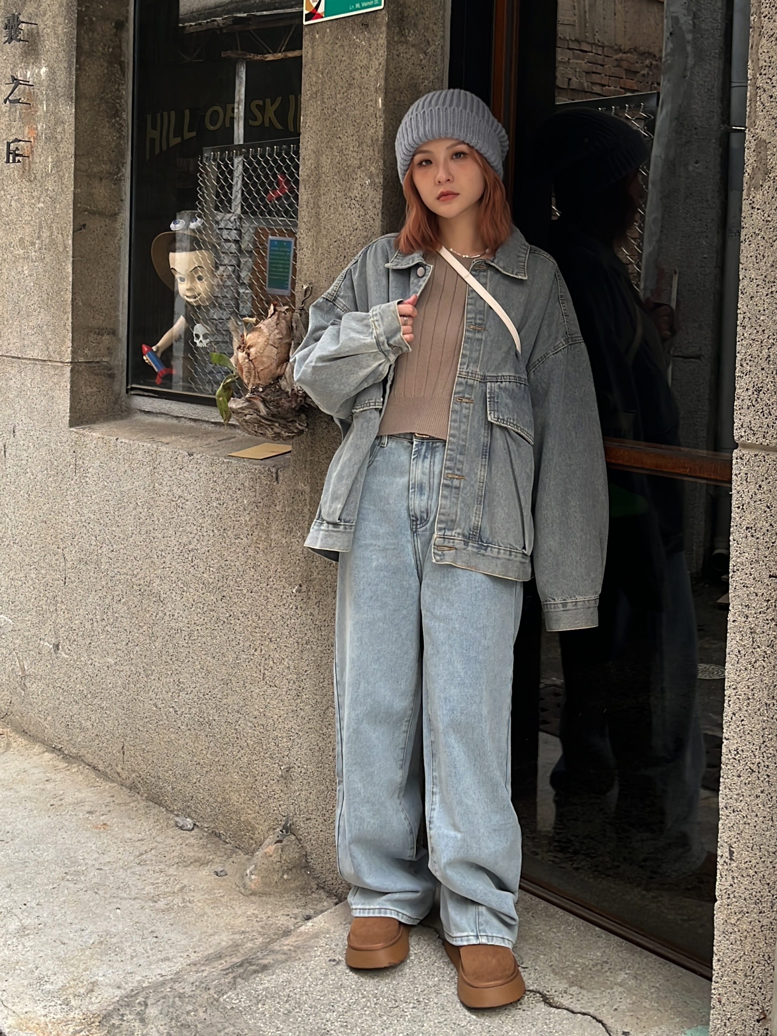 1681725直筒寬褲（淺藍）