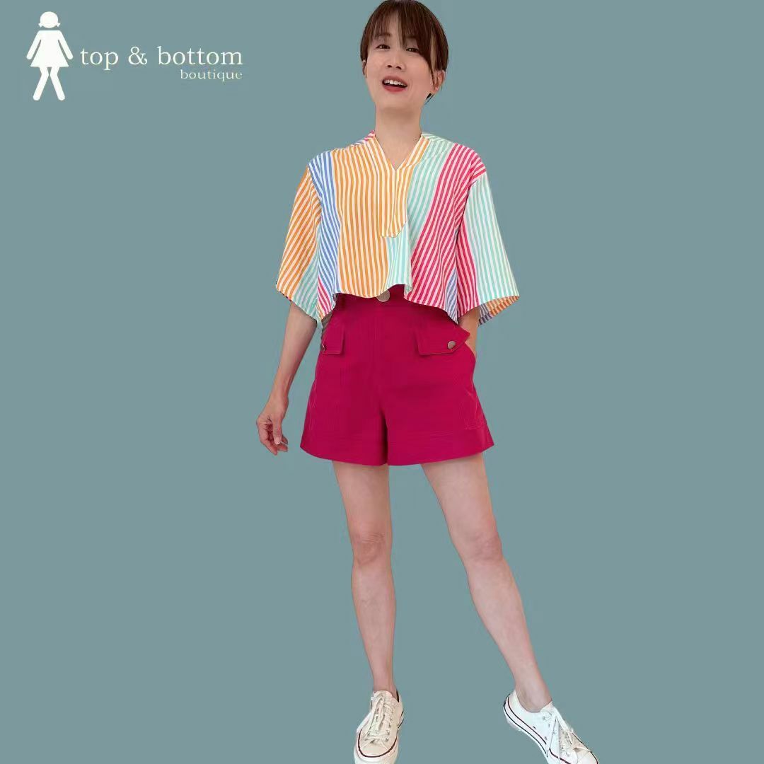 HIGH WAISTED POCKET SHORTS