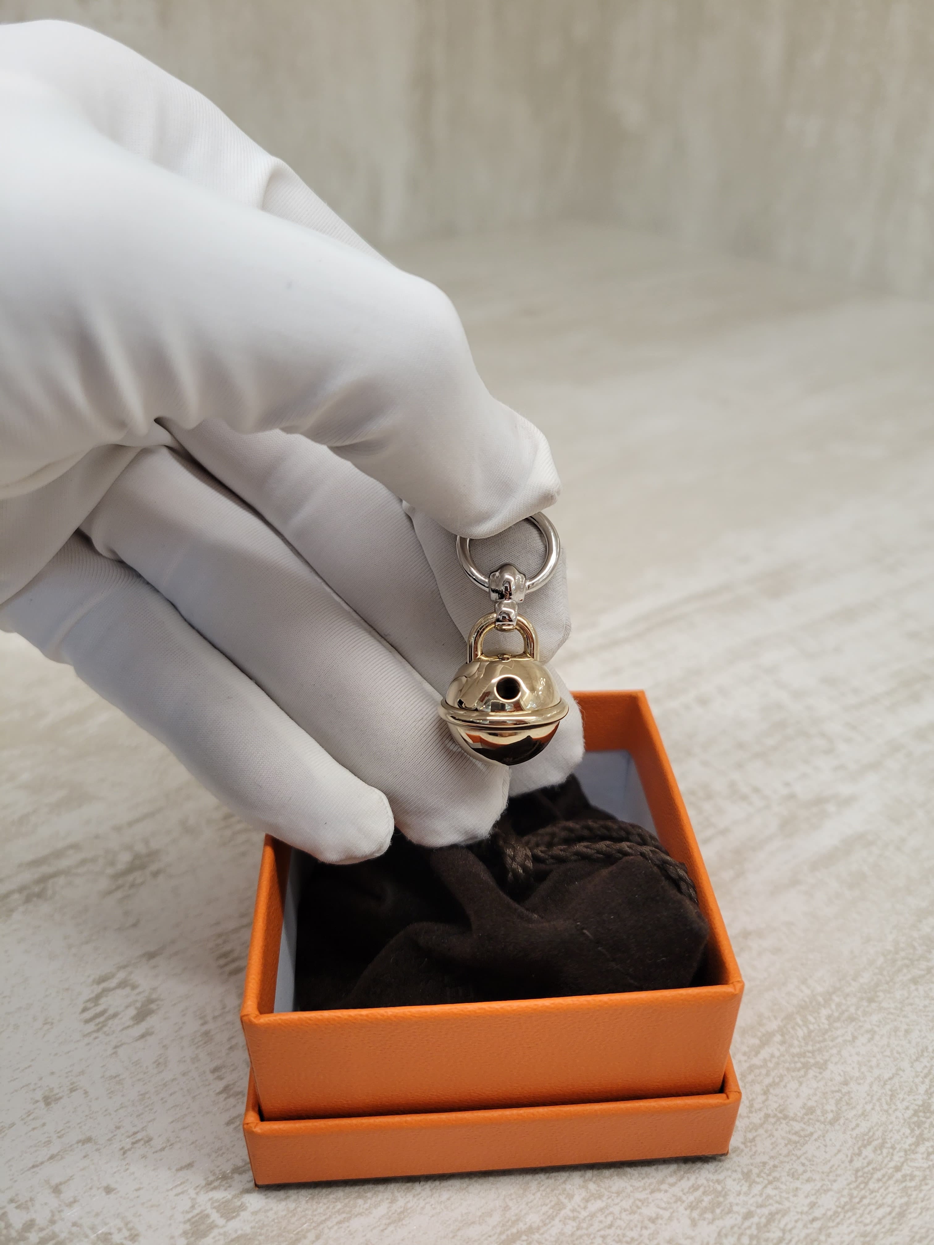 Hermes charms grelot twilly ring