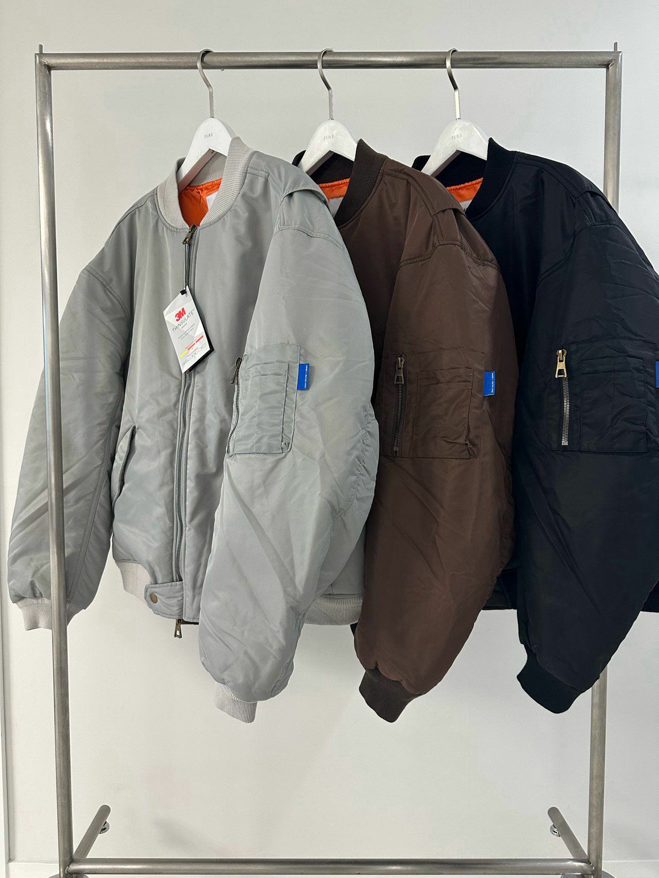 淨色拉鍊外套(夾棉) PURE-053JK