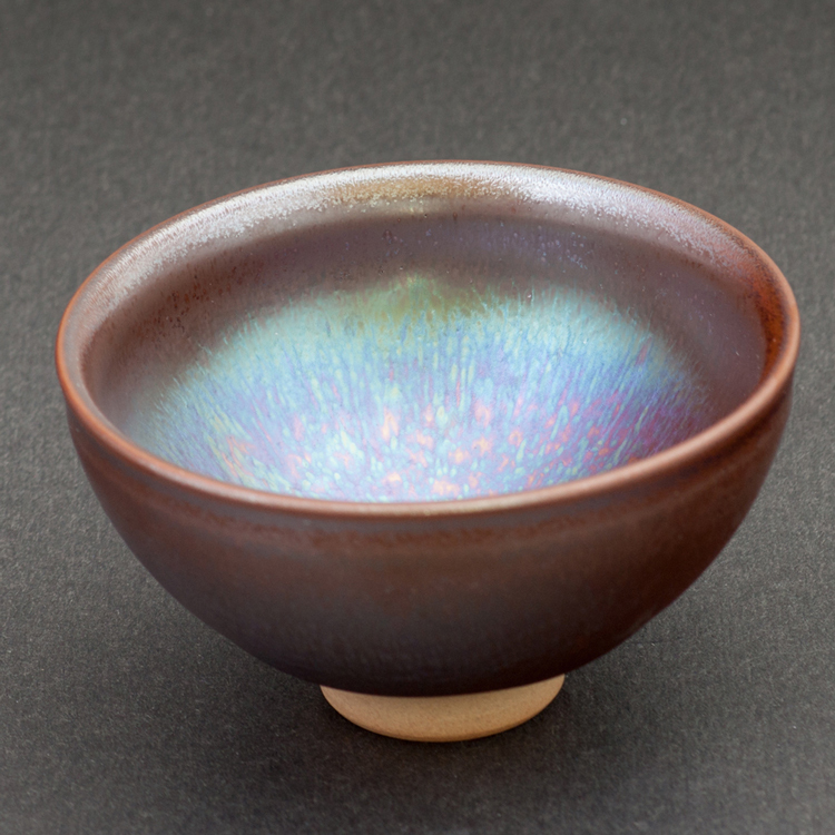 鹿港窯禮品館│曜變藍金天目-小杯