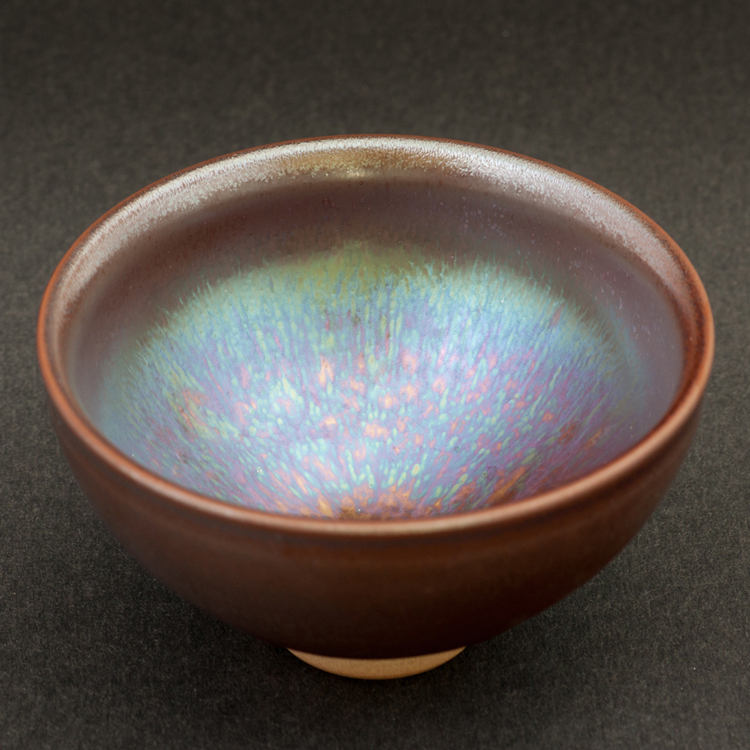 鹿港窯禮品館│曜變藍金天目-小杯