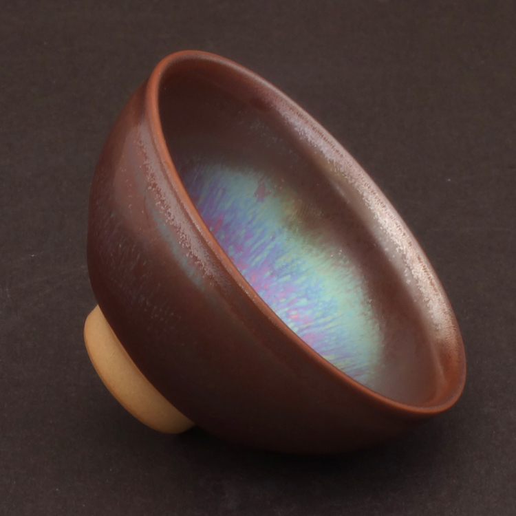 鹿港窯禮品館│曜變藍金天目-小杯