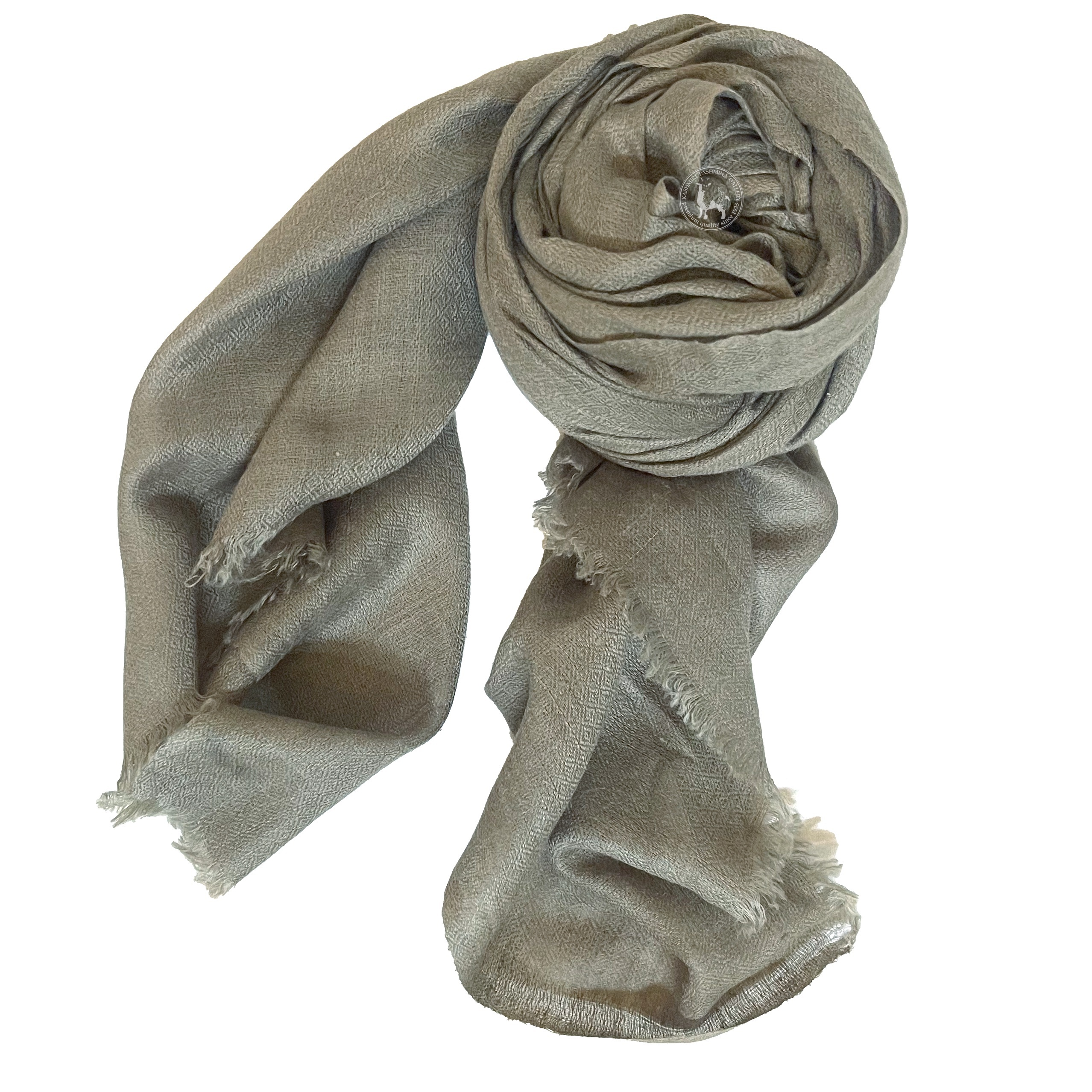 軍綠色喀什米爾Shahmina披肩圍巾