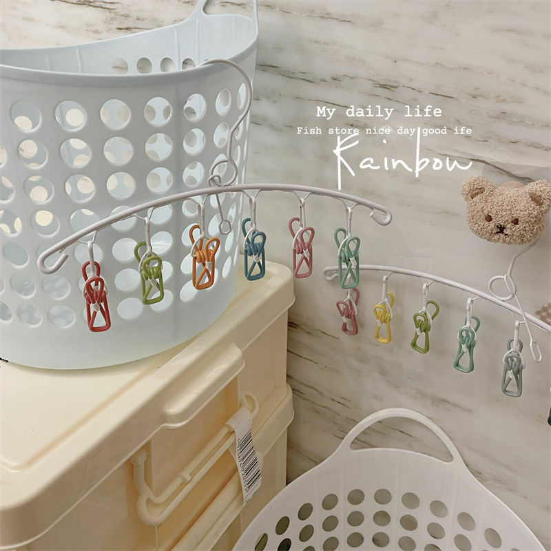 《3476》彩虹弧形多功能帶夾衣架