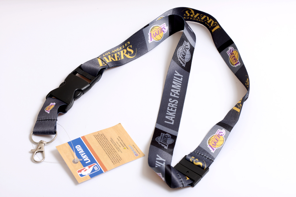 WinCraft 洛杉磯湖人隊 黑色/深灰色 識別證/證件 掛繩