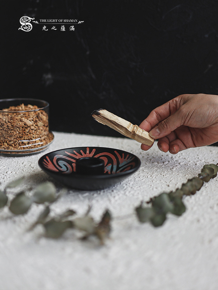 秘魯進口 聖木棍專用手工陶土香盤 聖木盤 聖木香爐 聖木香台