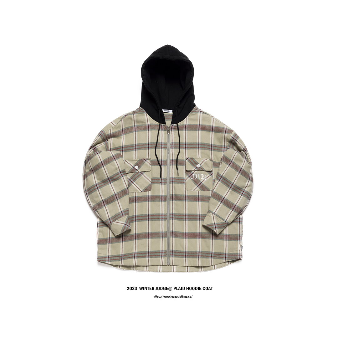 JUDGE®️23 WINTER PLAID HODDIE COAT