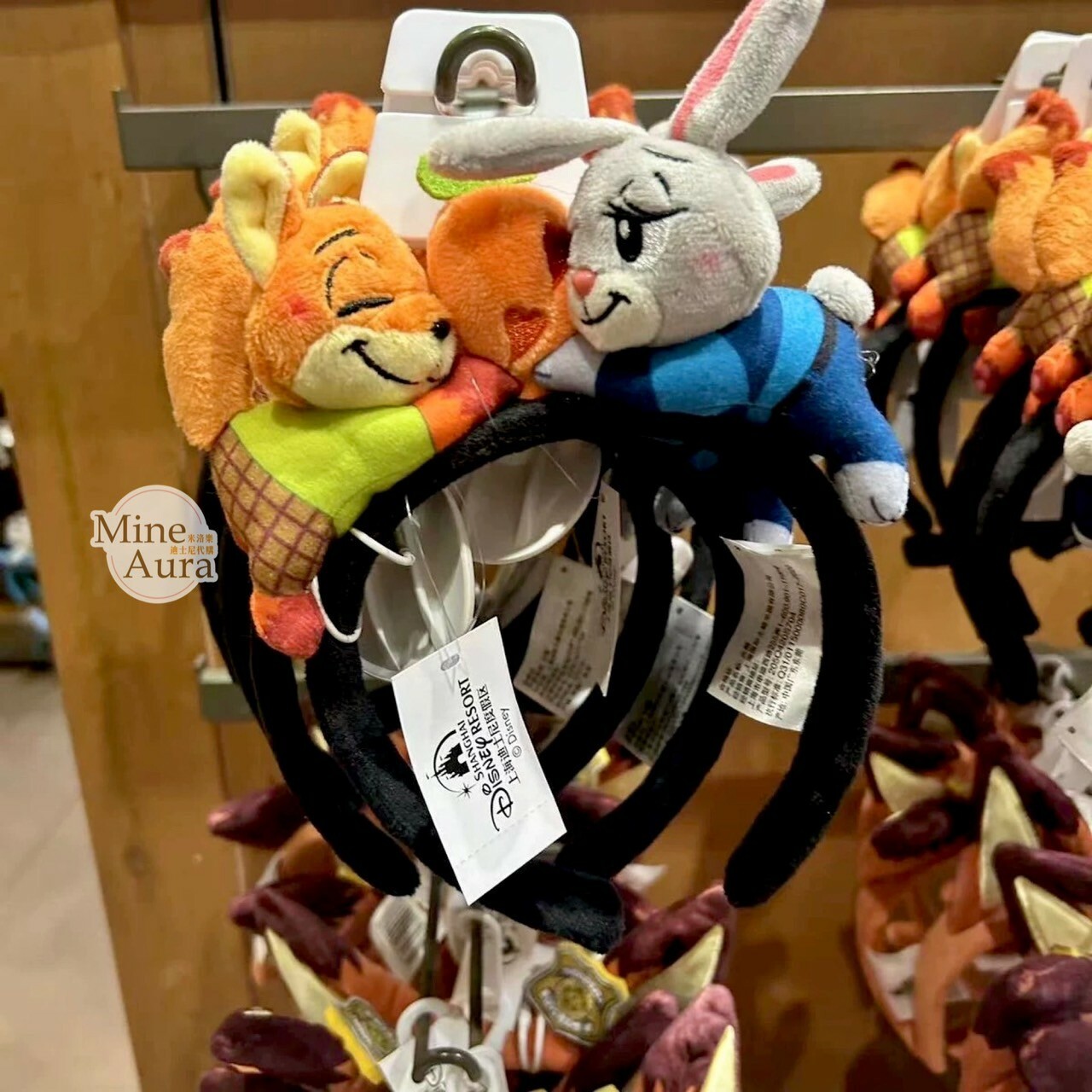 哈茱蒂 Judy 兔 胡尼克 Nick 狐狸 Q版 趴趴 趴姿 絨毛造型 髮圈 動物方城市 Zootopia -上海迪士尼樂園