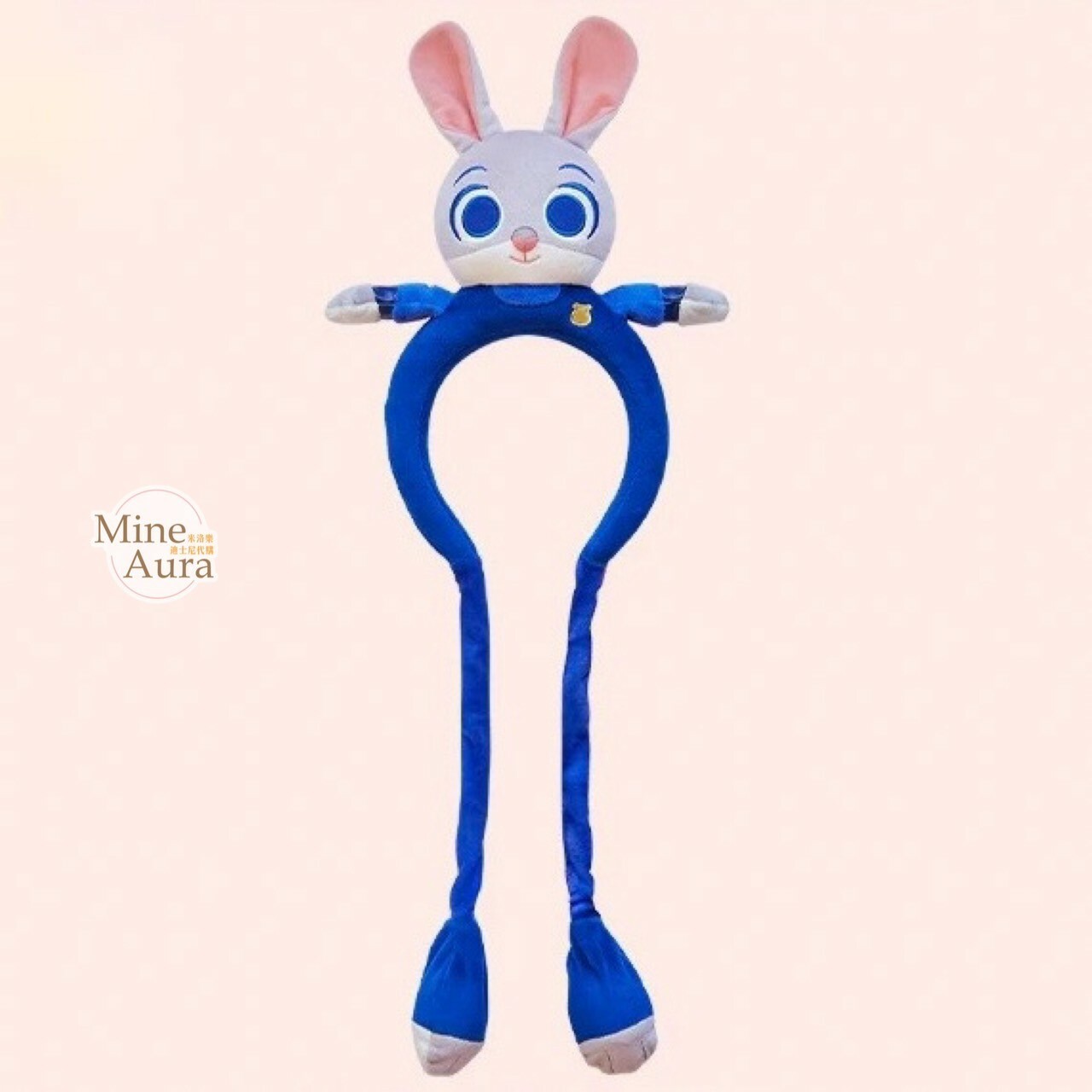 哈茱蒂 Judy 兔 絨毛 大頭造型 手可動設計 髮圈 髮箍 動物方城市 Zootopia -上海迪士尼樂園