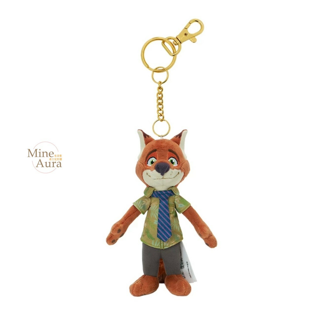 胡尼克 Nick 狐狸 絨毛造型 鑰匙圈 吊飾 動物方城市 Zootopia -上海迪士尼樂園