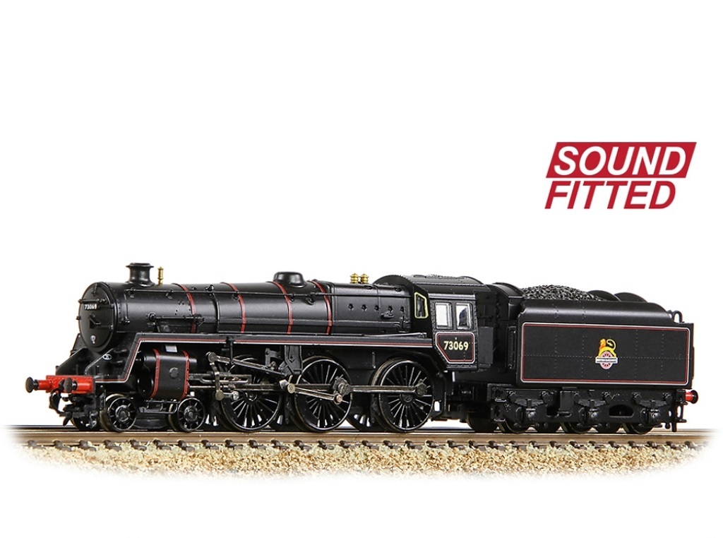 Graham Farish 372-730ASF N scale BR Standard 5MT with BR1C Tender 73069 BR Lined Black (Early Emblem)