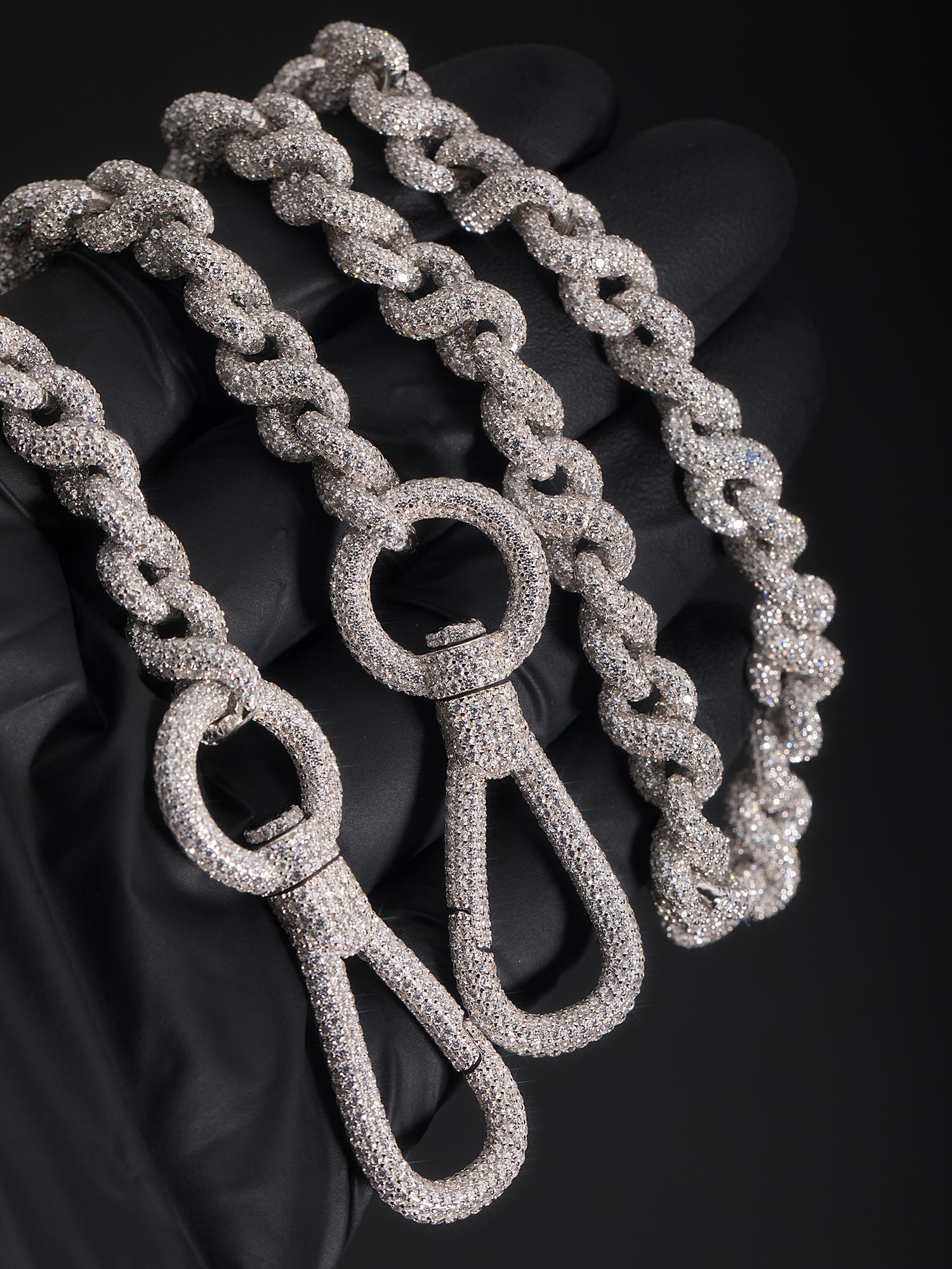 (客製化款式) 9mm  滿鑲無限古巴褲鍊