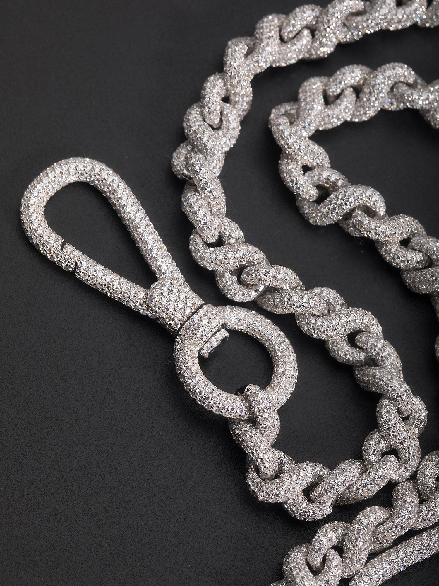 (客製化款式) 9mm  滿鑲無限古巴褲鍊