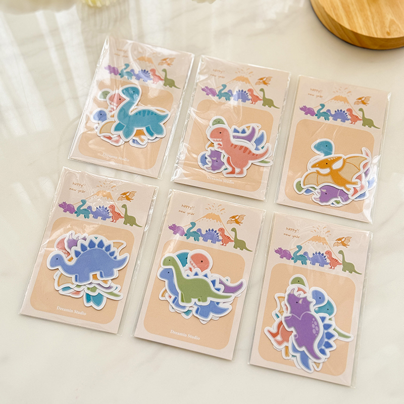 恐龍小貼紙(6款各1入)