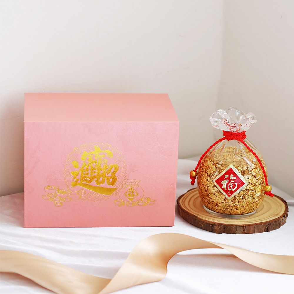 O'Pretty 歐沛媞 招財納福開運金箔福袋擺件(14.6X10.9X9cm)