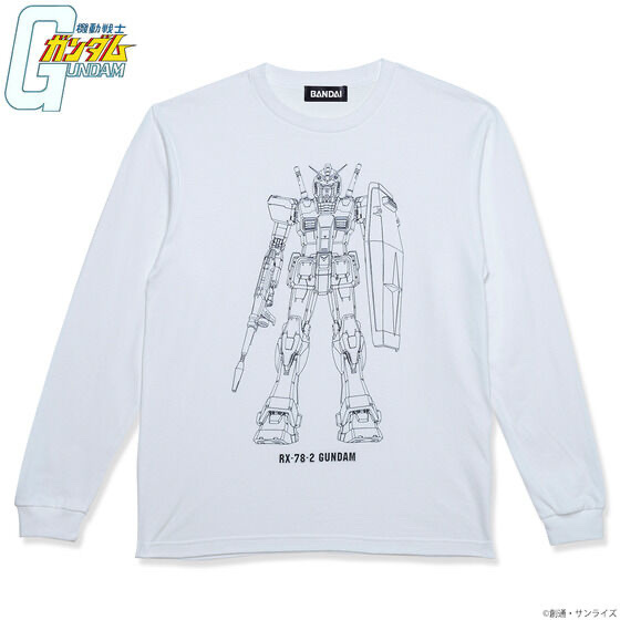 Pbandai 預訂2024/2月 機動戦士ガンダム ラインアートシリーズ ロングスリーブTシャツ