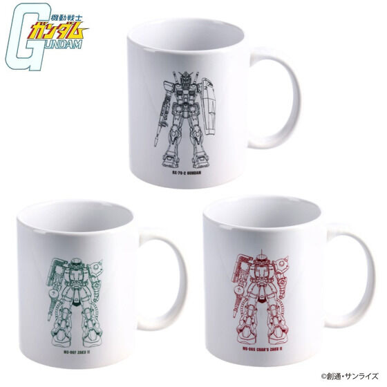 Pbandai 預訂2024/2月 機動戦士ガンダム ラインアートシリーズ マグカップ