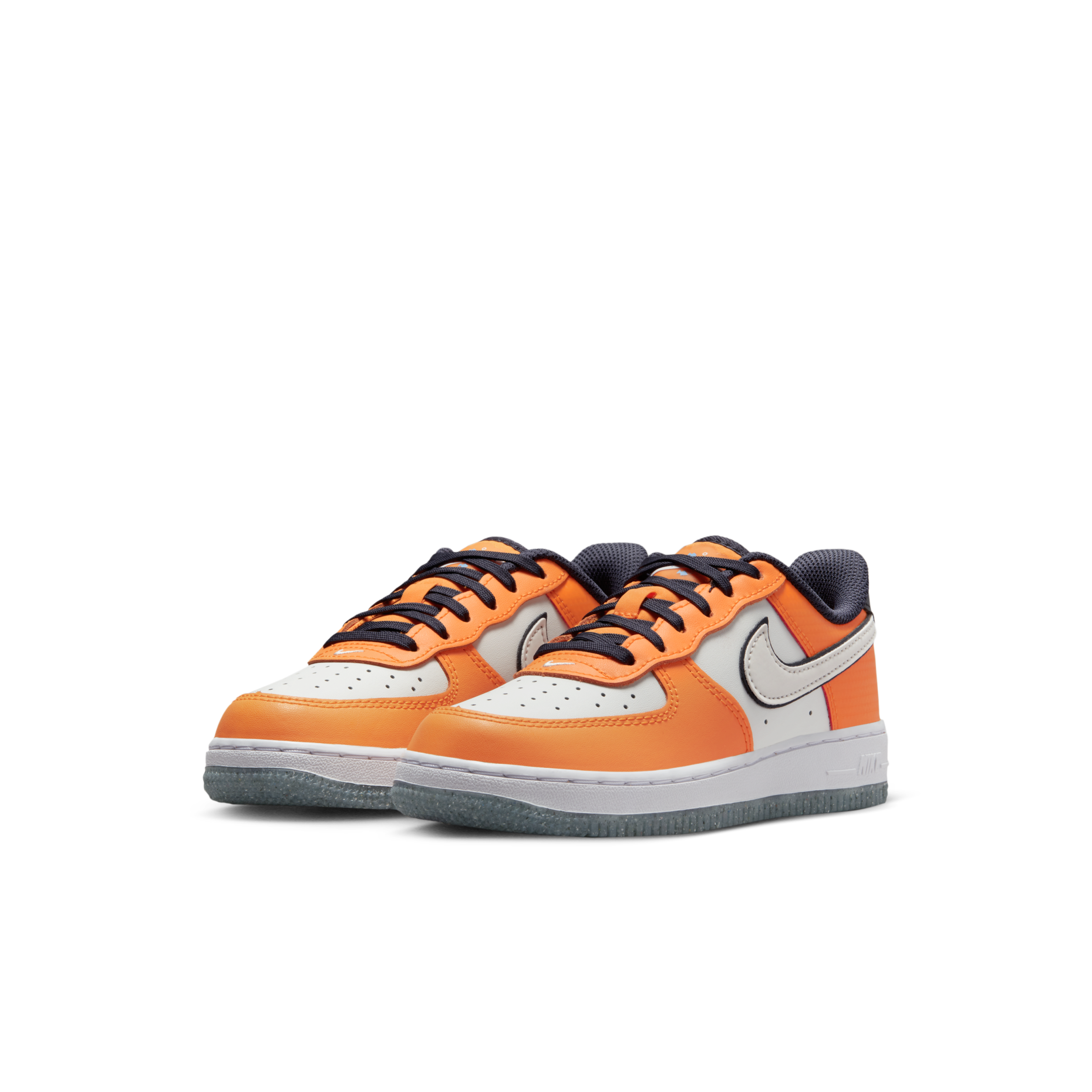 中童鞋NIKE FORCE 1 LOW SE PS 小丑魚橘黃黑反光休閒鞋【FJ4656-800】