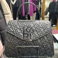 [S] KARL LAGERFELD 23WW3051 K/KARL LOGO TOP HANDLE,BLACK, 8720744558651 (SKL849)