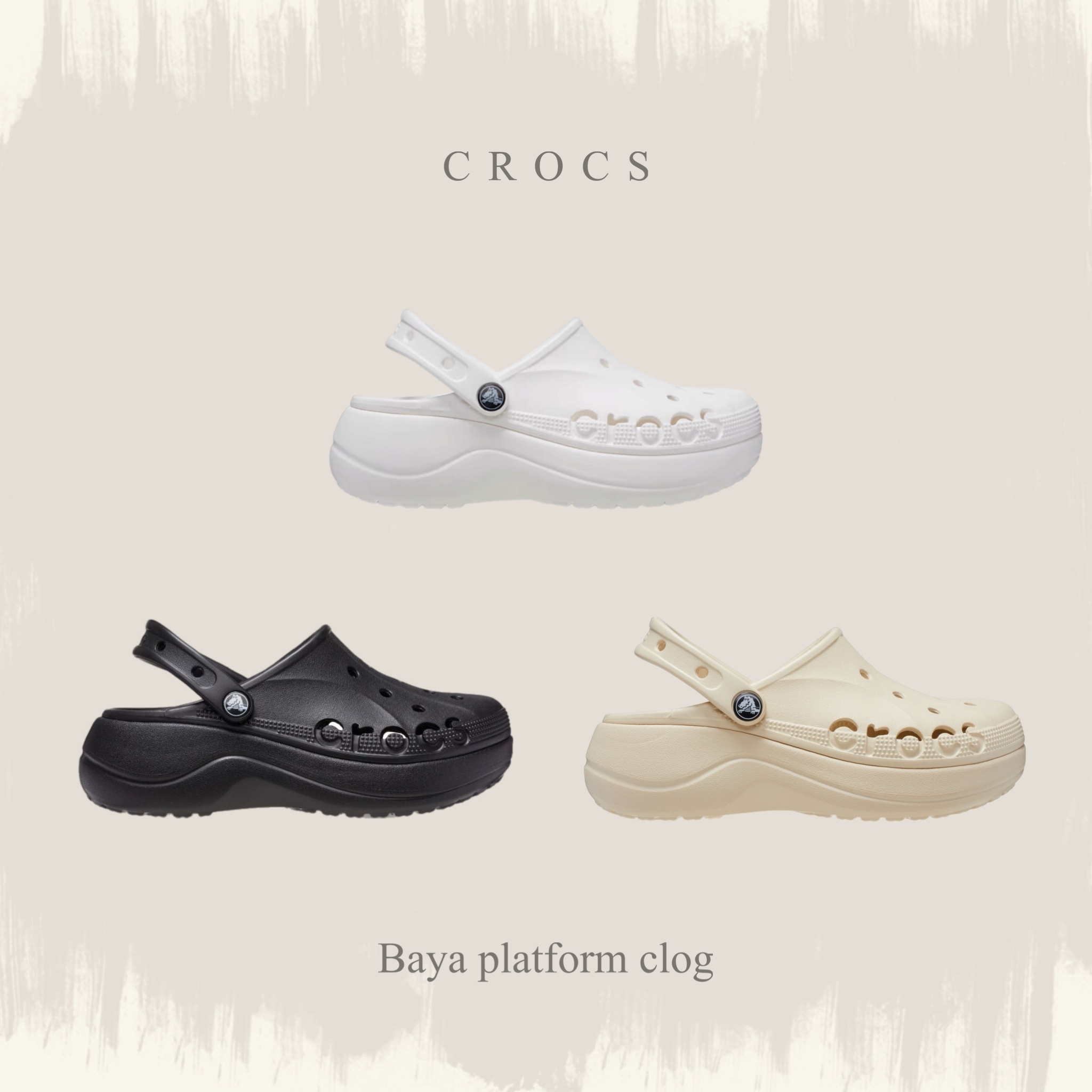 CROCS BAYA PLATFORM CLOG 貝雅雲朵洞洞鞋